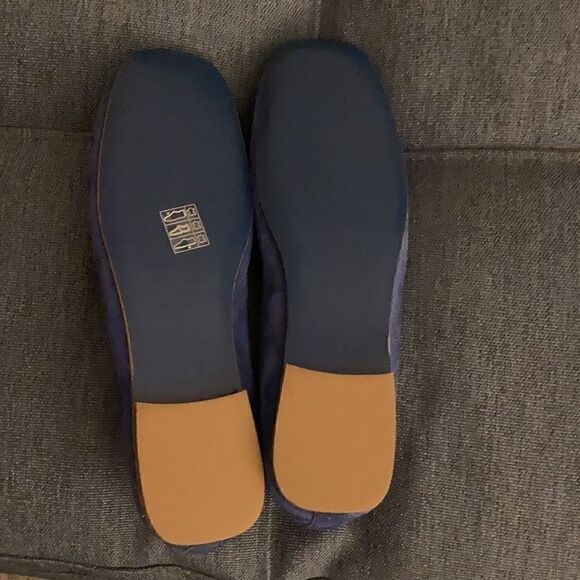 NUR Italy Handmade NEW Giuliano Blue Suede Ballerina Flat. Size 7. - Picture 8 of 8